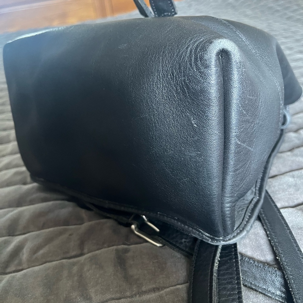 Coach Black Leather Daypack - Picture 7 of 12